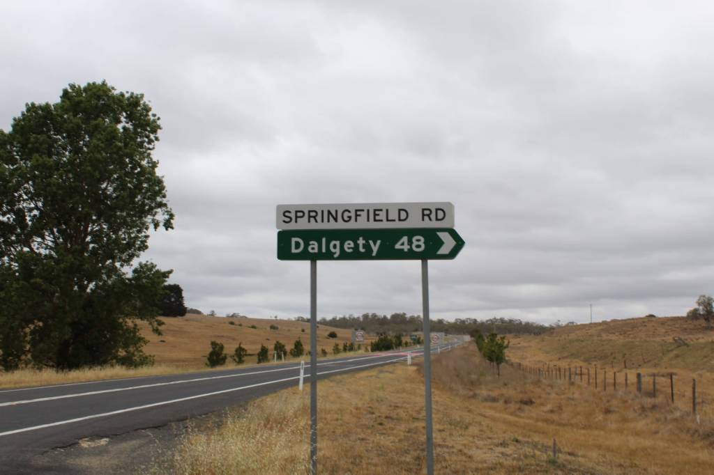 Springfield Road – off the Monaro Highway, Nimmitabel to&nbsp;Cooma